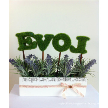 PE / Plastic Artificial Lavender Flower For Decoration